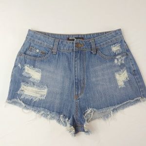 BDG High Rise Cheeky Denim Shorts Sz 30